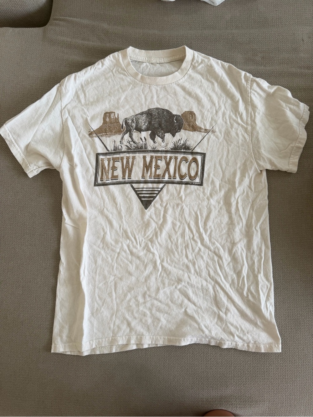 New Mexico Buffalo Graphic Tee - White